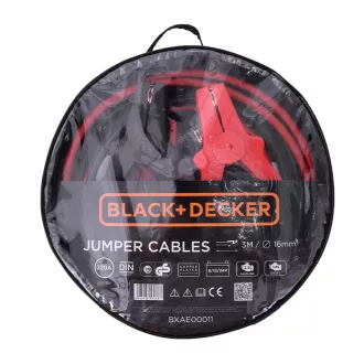   Indítókábel 16mm, 220A, 3m, TÜV/GS minősítés, táskával, BLACK+DECKER 1000A