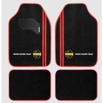   MOMO Autószőnyeg Szett Univerzális Fekete-Piros Sport (Szövet)