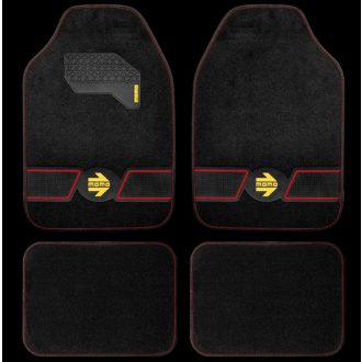   MOMO Fun Autószőnyeg Szett (4db) Univerzális Fekete/Piros (Szövet)