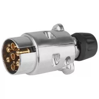   Utánfutó csatlakozó aljzat 7 PIN pótkocsihoz, alumínium - 12V