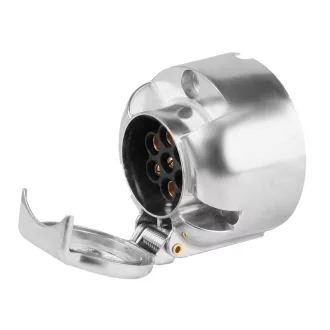   Utánfutó csatlakozó aljzat 7 PIN pótkocsihoz, alumínium 12/24V