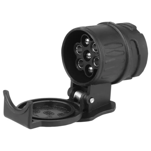 Utánfutó csatlakozó adapter 13/7 PIN pótkocsihoz, műanyag 12V