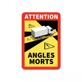   Holttér figyelmeztető matrica teherautóra Matrica 25X17 CM