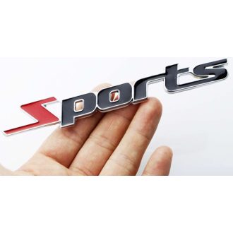 Autós króm logó - Sports felirattal