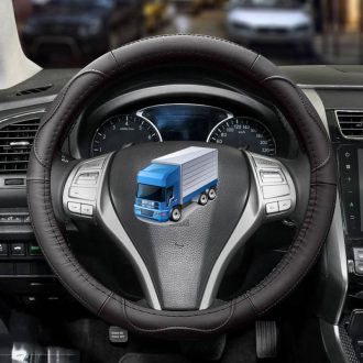 Teherautós Valódi bőr furgon kormányvédő DS01BK-49CM