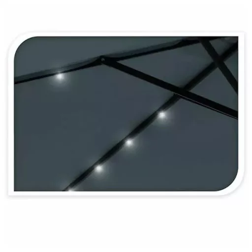 Napernyő 270cm kék színben, SOLAR 24db LED világítással