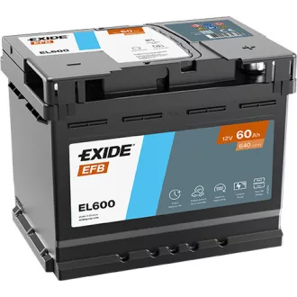 Exide EFB 60Ah 640A Jobb+ Akkumulátor (EL600)