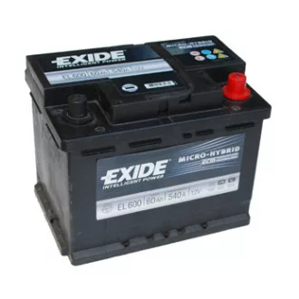 Exide EFB 60Ah 640A Jobb+ Akkumulátor (EL600)