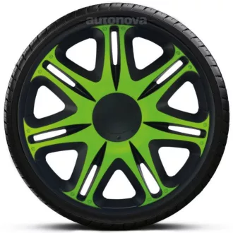   15"-os Nascar Green-Black dísztárcsa garnitúra (4darab)