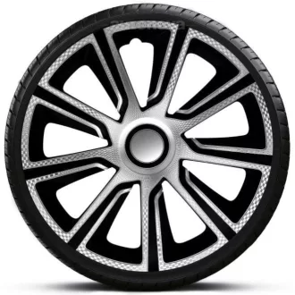   15"-os Veron Carbon Silver Black dísztárcsa garnitúra (4darab)