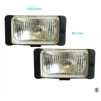   Téglalap alakú ködlámpa -keskeny- "E" jeles (KL-HY-075)