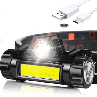 Nagy teljesítményű fényszóró LED fejlámpa akkus