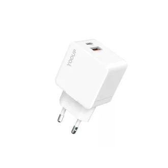 YOOUP 30W Dupla hálózati töltő (USB/TYPE-C) NC55-D