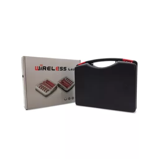 Utánfutó LED lámpa szett , vezeték nélküli , mágneses készlet , piros-sárga design