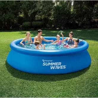   Fémlábas medence 457 cm átmérő, 91 cm magas + vízforgató + papírszűrő + létra + aljtakaró + fedő Summer Waves