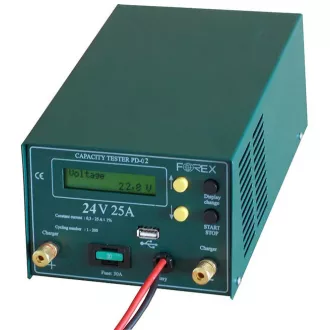 Proc. kapacitásmérő 24 V 25 A, pendrive