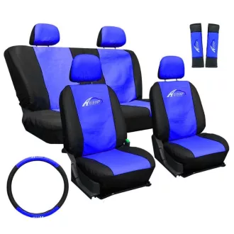   Univerzális 11 részes üléshuzat szett - kék-fekete UL-AG23001BBL