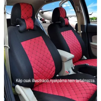   Univerzális fekete/piros steppelt üléshuzat szett UL-AG23002BR