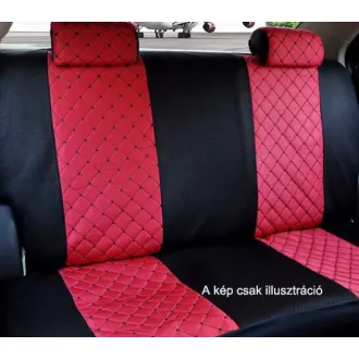   Univerzális fekete/piros steppelt üléshuzat szett UL-AG23002BR