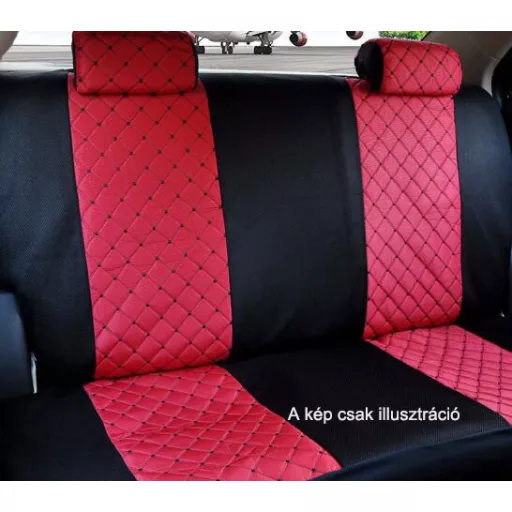 Univerzális fekete/piros steppelt üléshuzat szett UL-AG23002BR