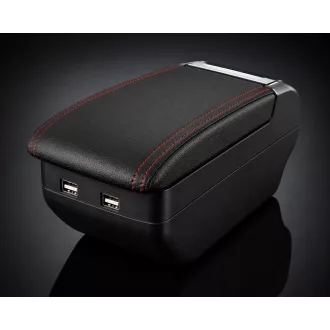   Gyári hatású műbőr univerzális könyöklő - 4USB-S - állítható konzol szélesség