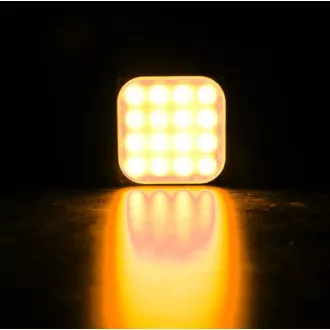   16 LED-es négyzet alakú stroboszkóp - E-jeles - 12-24V IPX4 Waterproof