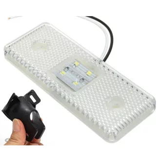   6 LED-es szélességjelző tartóval - fehér 12-24V - E jeles
